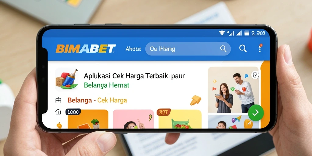 Tampilan antarmuka aplikasi Cek Harga BIMABET yang mudah digunakan.