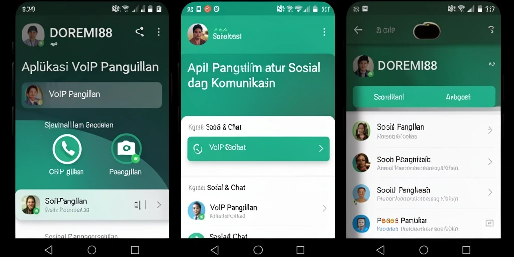 Screenshot antarmuka DOREMI88 yang menunjukkan fitur panggilan VoIP.