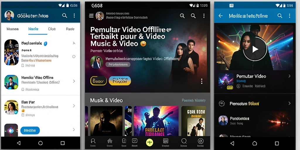 Tampilan antarmuka G668 Pemutar Video Offline yang user-friendly.