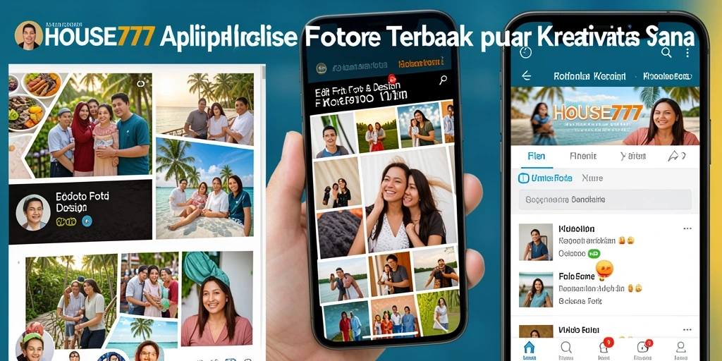 Tampilan antarmuka aplikasi HOUSE777 untuk kolase foto yang mudah digunakan.