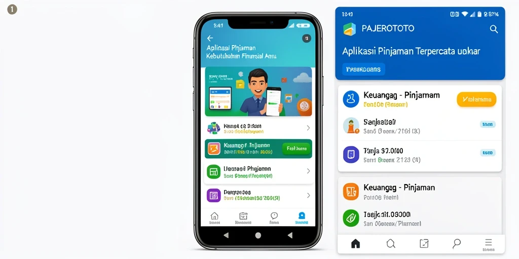 Antarmuka aplikasi PAJEROTOTO yang memudahkan pengajuan pinjaman.