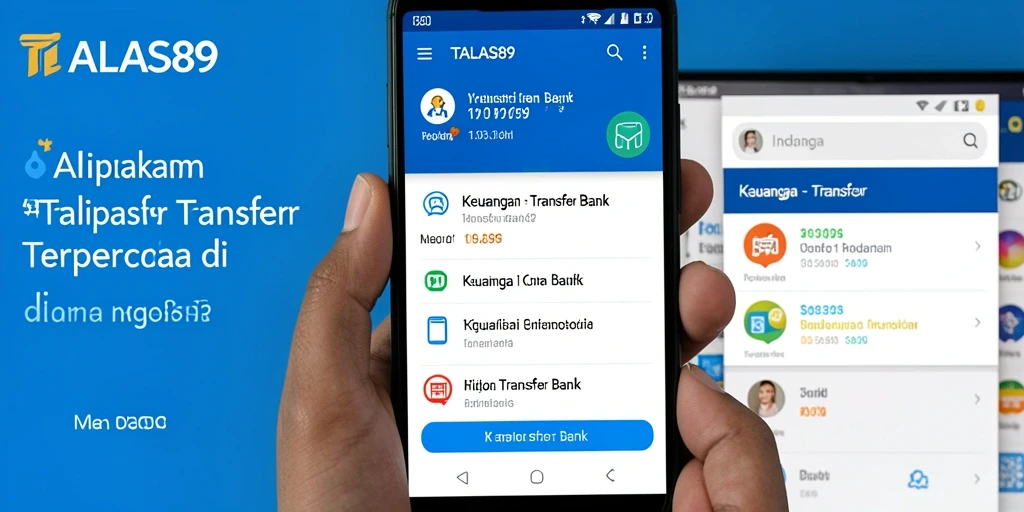 Antarmuka TALAS89 yang sederhana dan efisien untuk transfer bank.